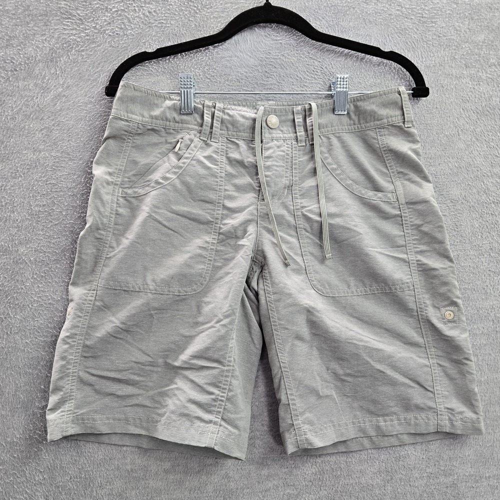 The North Face Women Activewear Shorts 0 Light Gray Nylon Outdoor Hiking